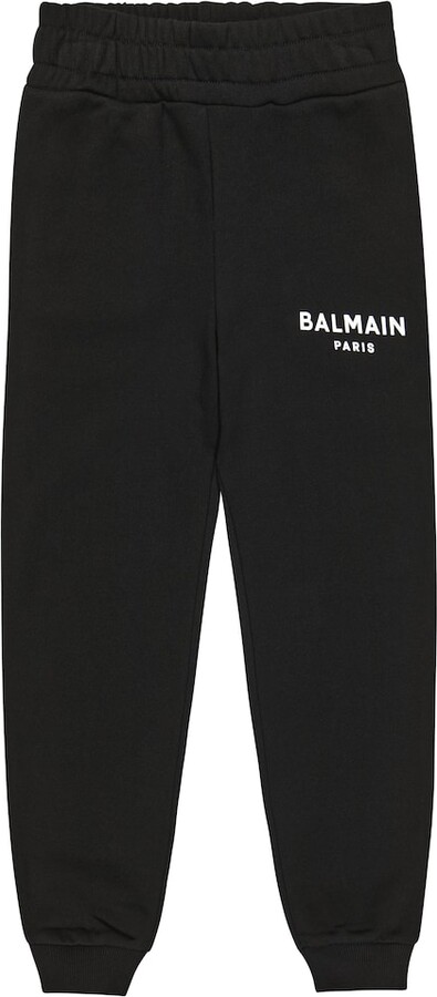 Balmain Kids Logo cotton sweatpants