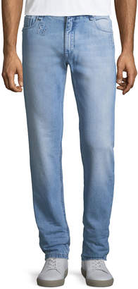 Fendi Logo-Patch Slim-Leg Jeans