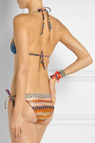 Thumbnail for your product : Missoni Reversible crochet-knit triangle bikini