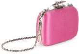 Thumbnail for your product : Alexander McQueen Butterfly Jewelled Snakeskin-Embossed Leather Box Clutch