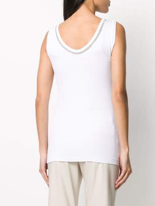 Brunello Cucinelli ribbed studded sleeveless top