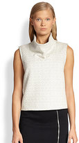 Thumbnail for your product : Yigal Azrouel Cut25 by Diamond-Patterned Funnelneck Top