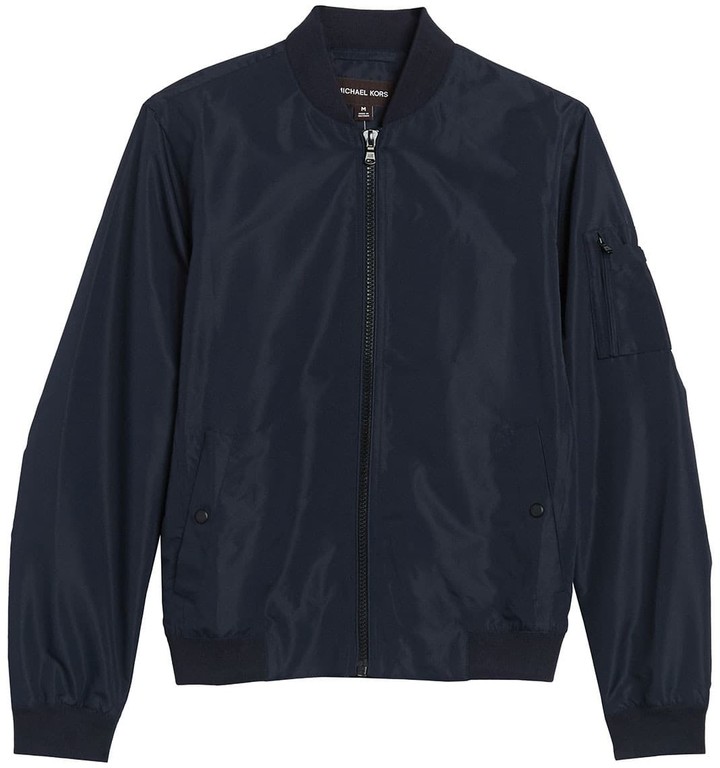 Michael Kors Taslan Zip Front Bomber Jacket - ShopStyle Outerwear