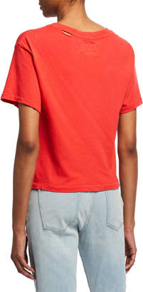 Current/Elliott The Short CG Distressed Cropped Tee