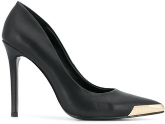 Versace Jeans Couture Pointed Toe Leather Pumps - ShopStyle