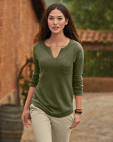 Thumbnail for your product : Eddie Bauer Notch Neck Sweatshirt Sweater - Solid