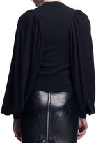 Thumbnail for your product : Givenchy Puff-Shoulder Slit Sweater