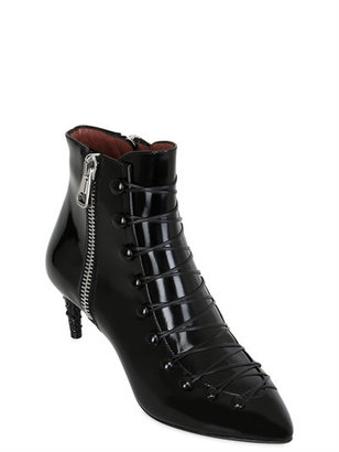 Bally 55mm Mellody Lace-Up Leather Ankle Boots