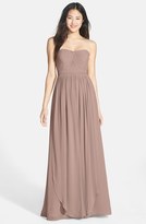 Thumbnail for your product : Jenny Yoo 'Aidan' Convertible Strapless Chiffon Gown (Regular & Plus Size)