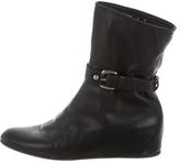 Thumbnail for your product : Stuart Weitzman Leather Wedge Boots