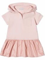 Thumbnail for your product : Moncler Enfant Hooded Ruffle-Trim Cotton Dress