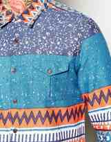 Thumbnail for your product : A Question Of ASOS Festive Shirt In Long Sleeve With Fair Isle Design