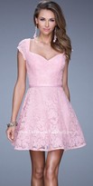 Thumbnail for your product : La Femme All Over Lace Prom Dress