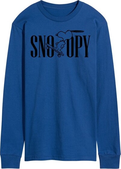 Peanuts Men'sPeanutsSkaterSnoopyLongSleeveGraphicT-Shirt-RoyalBlue-Large