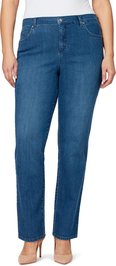 Gloria Vanderbilt Women’s and Plus High Rise Amanda Straight Jean, 30″ Regular, 29″ Short Inseam