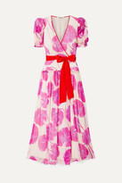 Thumbnail for your product : Diane von Furstenberg Ruffled Printed Crinkled Silk-chiffon Wrap Maxi Dress
