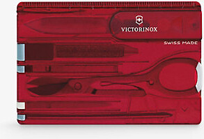 Red Transparent Classic Card Swiss Pocket Knife