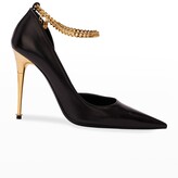 Thumbnail for your product : Tom Ford Open-Side High-Heel Pumps with Chain Strap