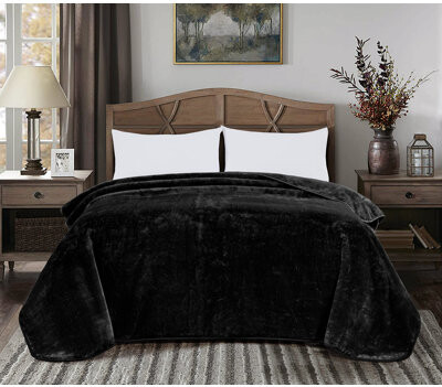 Chezmoi Collection Heavy Single Ply Korean Style Mink Blanket