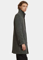 Thumbnail for your product : Saint Laurent Herringbone Wool Coat in Grey
