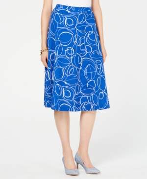 Alfani Petite Printed Midi Skirt, Created for Macy's