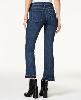 Jessica Simpson Cherish Cropped Wright Blue Wash Flare-Leg Jeans