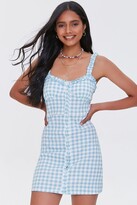 Thumbnail for your product : Forever 21 Gingham Buttoned Bodycon Dress
