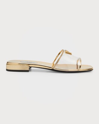 Prada Ciabatte Clear Flat Sandals - ShopStyle