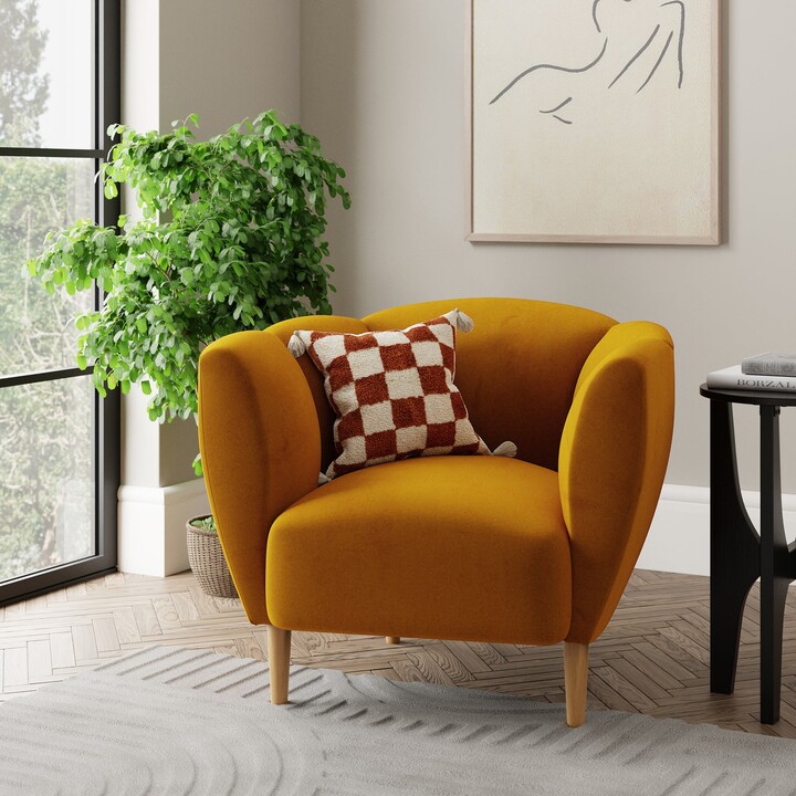 Dunelm Ember Velvet Chair Amber Gold Velvet Amber Gold ShopStyle