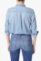 Thumbnail for your product : 7 For All Mankind Rip Off Shadow Pocket Denim Shirt Skybreeze Blue