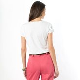 Thumbnail for your product : Anne Weyburn Combed Cotton Block Print T-Shirt