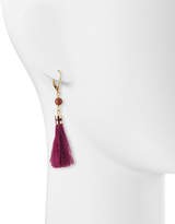 Thumbnail for your product : Kate Spade Small Feather Tassel Earrings, Purple/Multi