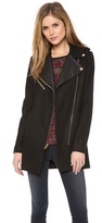 Thumbnail for your product : Juicy Couture Wool Melton Moto Coat