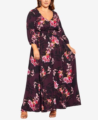 Pollyhb Summer Womens Plus Size Floral Short Sleeve Long A-lin Dress 