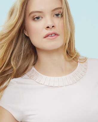 Ted Baker Frill neck fitted T-shirt
