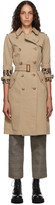 Thumbnail for your product : R 13 Khaki Three-Quarter Sleeve Trench Coat