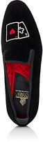 Thumbnail for your product : Crockett Jones Crockett & Jones Men's Card-Embroidered Velvet Venetian Loafers