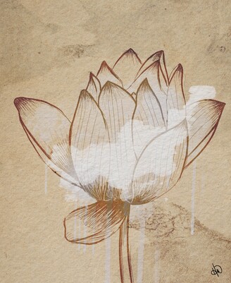Pink Flower Sketch - 4306 - Wallskin