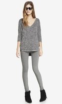 Thumbnail for your product : Express Heathered Gray Sexy Stretch Ankle Legging