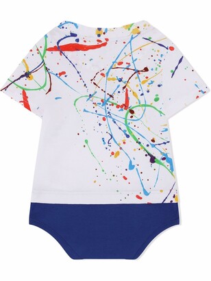 Dolce & Gabbana Children Paint-Splatter Logo Body