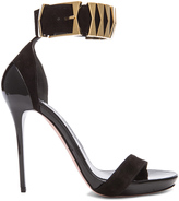 Thumbnail for your product : Alexander McQueen Belted Ankle Strap Suede Sandals