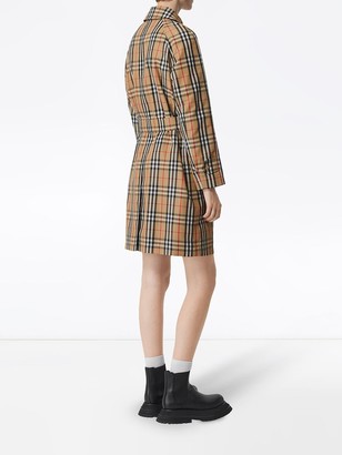 Burberry Vintage Check belted trench coat
