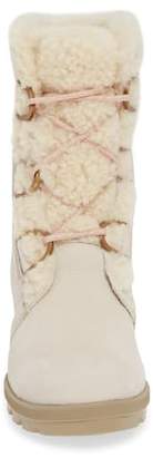 joan of arctic ii lux wedge genuine shearling bootie