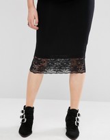 Thumbnail for your product : ASOS Maternity Pencil Skirt With Lace Hem