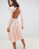 Thumbnail for your product : ASOS DESIGN sweetheart neck pleated midi dress