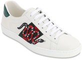 Thumbnail for your product : Gucci Snake New Ace Leather Sneakers