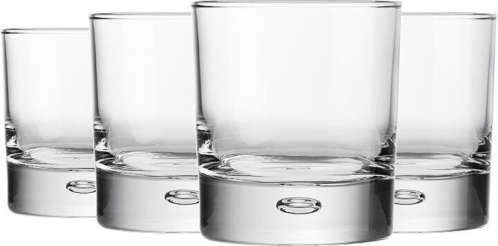 Home Essentials Nicole Miller 4-Piece Bubble Double Old Fashioned Glass Set