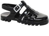 Thumbnail for your product : JuJu Maxi Black Slingback Flat Jelly Sandals