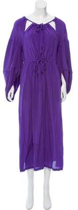 Fendi Oversized Silk Maxi Dress w/ Tags