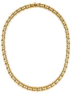 Tiffany & Co. 18K Basket Weave Link Necklace